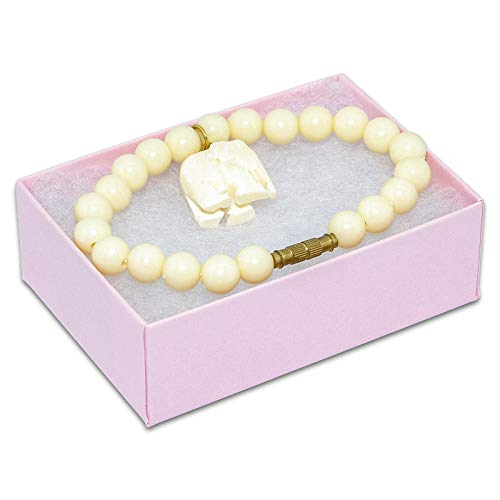 TheDisplayGuys - 100-Pack #99 Cotton Filled Cardboard Paper Jewelry Boxes Gift Case - Pastel Pink (5 Sizes Assortment) - f...