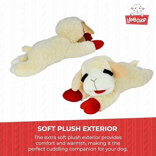 Multipet Lamb Chop Dog Plush Toy - Squeaky Toy for All Dogs - Extra Soft Plush - Stuffed Animal for Cuddling & Playing - J...