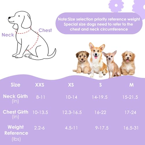 Lukovee No Pull Small Dog Harness with Leash - Lightweight Soft Puppy Vest Harnesses, Adjustable Pet Harnesses for Puppy S...
