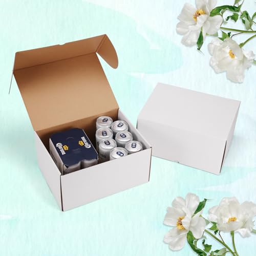 WIFTREY 12x9x6 inches White Shipping Boxes pack of 15, Corrugated Cardboard Boxes 12 x 9 x 6 for Packaging Small Business,...