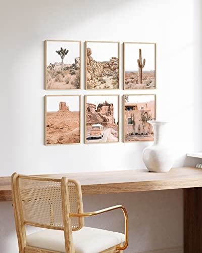 HAUS AND HUES Desert Succulent Wall Art & Botanical Prints Set of 6 Southwestern Wall Decor, Cactus Art Prints, Joshua Tre...