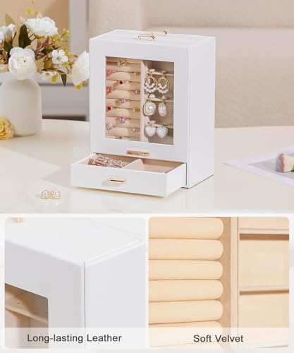 Mothers Day Gifts Homde Jewelry Organizer Girls Women Jewelry Box for Necklaces Rings Earrings Gift Bracelets Storage Case...