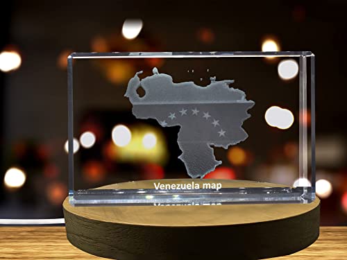 Venezuela 3D Engraved Crystal 3D Engraved Crystal Keepsake/Gift/Decor/Collectible/Souvenir (Small)