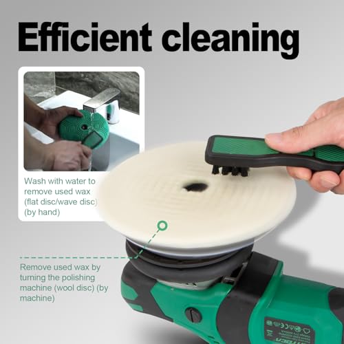 BATOCA Foam Buffing Polishing Pad Conditioning Brush, Cleaning Recondition Spur Tool for Woolen, Microfiber Polishing Comp...