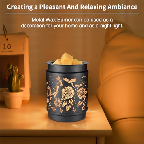 kobodon Wax Melt Warmer Metal Wax Warmer for Scented Wax Electric Fragrance Candle Oil Burner 2 in 1 Wax Melts as Gifts fo...
