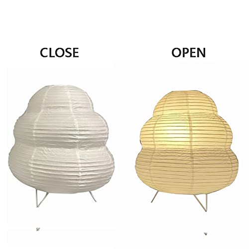 Fosinz Cute Paper Lamp, Ambient Lighting Lamp, Cozy Accent Side Table Lamp, Small Warm Glow Light for Bedroom Living Room ...