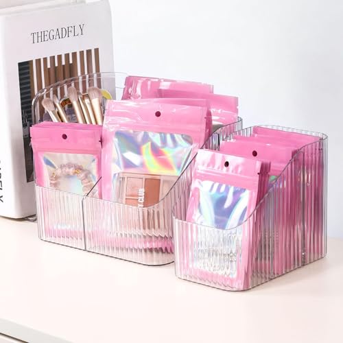 100Pcs 3x4.7 Inch Pink Holographic Bags | Resealable Mylar Pouches for Packaging, Jewelry Storage, Gummies, Cookies & Part...