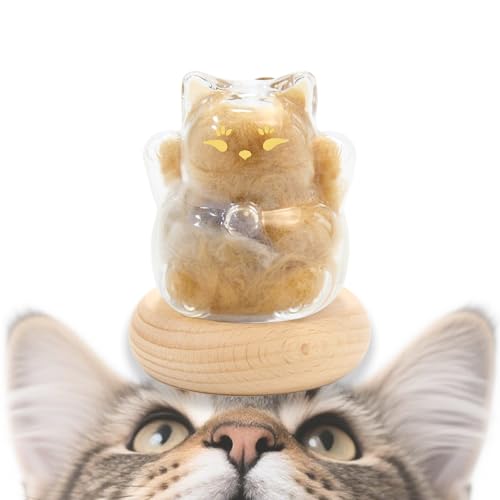 【NEW】Memorial Bottle for Pet Hair with Base, Cat Pet Fur Keepsake, Pet Hair Memorial Keepsake, Pet Memorial Gifts for Cat...