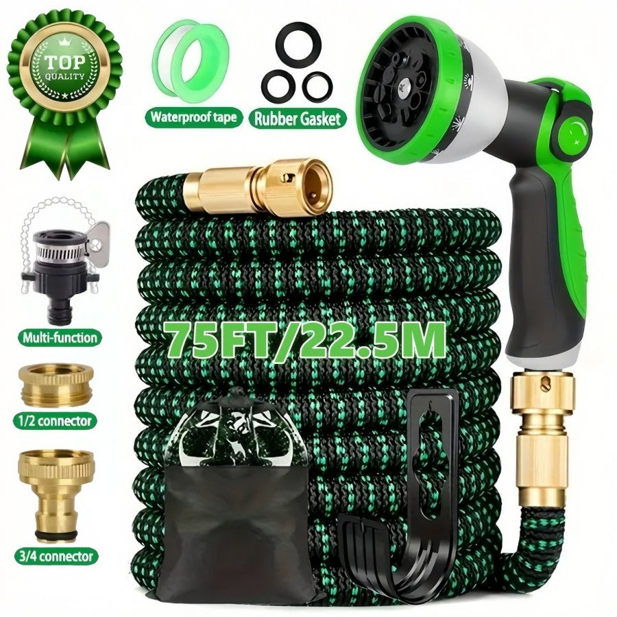 25-150F  Water Garden Hose Nozzle Set, Suitable For Garden Watering, Car And Pet Outdoor Cleaning-Garden-hose-B-G-STQ-75FT