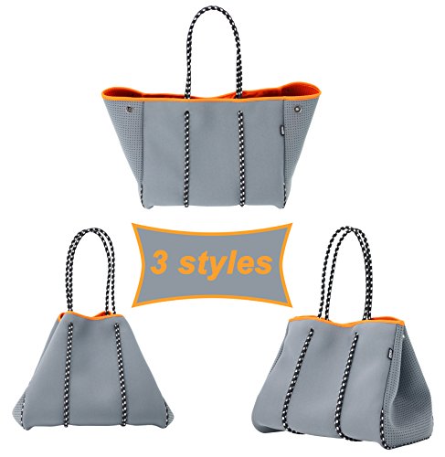 QOGiR Neoprene Multipurpose Beach Bag Tote with Inner Zipper Pocket … … … …