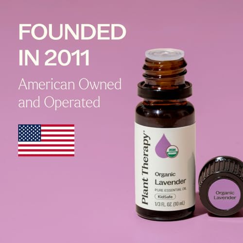 Plant Therapy Organic Lavender Essential Oil 100% Pure, USDA Certified Organic, Undiluted, Natural Aromatherapy, Therapeut...