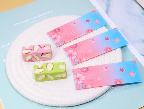 PENTA ANGEL Nougats Candy Bags 400Pcs Clear Plastic Caramels Gift Candy Wrappers Packing Bags Pouch for Christmas Theme Pa...