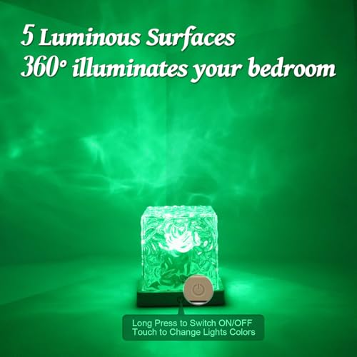 ELOUYCKE Ocean Wave Projector Light, 16 Colors Galaxy Projector Night Light Water Ripple Lamp Ambient Lighting with Remote...