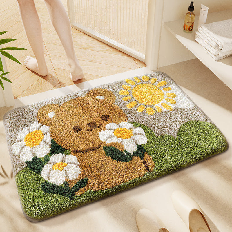 Thickened Faux-cashmere Bathroom Bath Mat