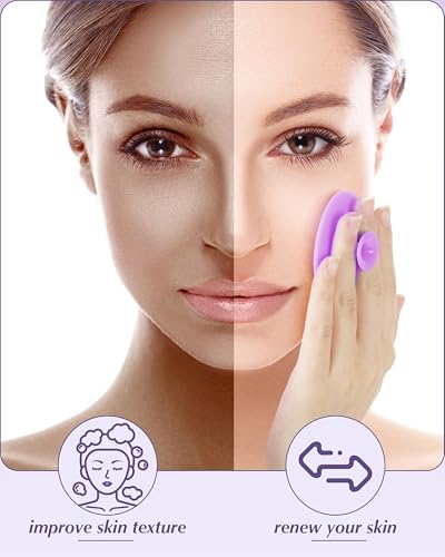 Face Scrubber, 8 PCS Silicone Face Scrubber Exfoliator for Women, Face Cleansing Brush Blackhead Acne Pore Pad for Deep Cl...
