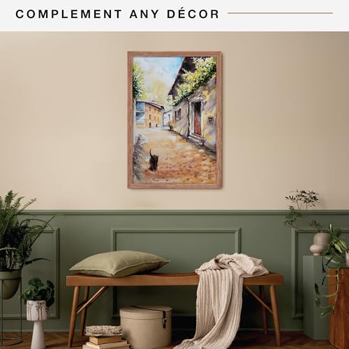 MCS Museum Poster Frame 24x36 Medium Oak, Vertical & Horizontal Wall Hanging Large Picture Frame for Photos, Posters & Art...