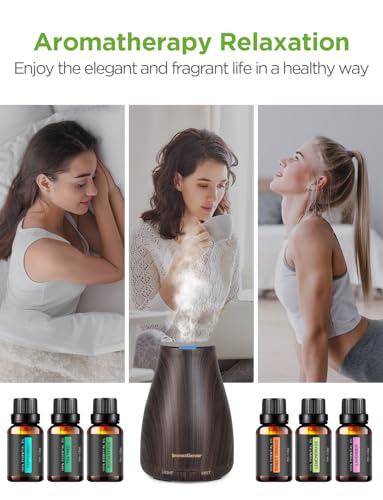 InnoGear Essential Oil Diffuser with Oils, 100ml Aromatherapy Diffuser with 6 Essential Oils Set, Aroma Cool Mist Humidifi...