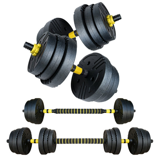 Adjustable Dumbbells, 45 lbs Free Weight Set with Connector, Multifunctional Set Used as Barbell, Dumbbell, Push-ups and Weight Plate, Fitness Exercises for Home Gym