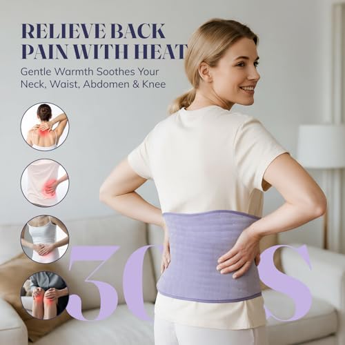 Heating Pad for Period Cramps and Back Pain Relief, Electric Heating Pad with 6 Heat Levels & 4 Timers, Moist Heat Pad for...