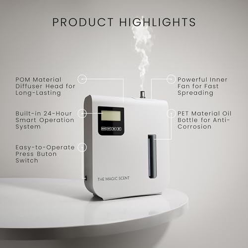 The Magic Scent Diffuser, Scent Air Machine for Home & Hotels, HVAC or Portable Nebulizing Diffuser - Large Room Waterless...