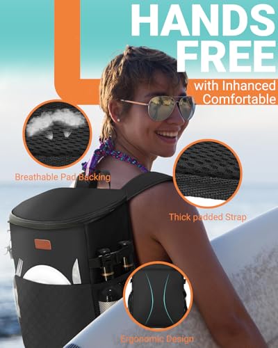 Soft Cooler Backpack 30 Cans/45 Cans, Backpack Coolers Insulated Leak Proof Thermal Lunch Backpack for Men Work Small Cool...