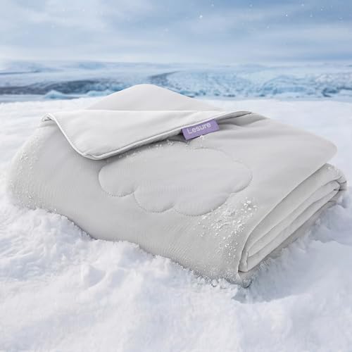 LE SURE Premium Cooling Blanket for Large Dogs Washable - Dog Cooling Mat with Q-MAX>0.4 Soft, Breathable Pet Throw Blanke...