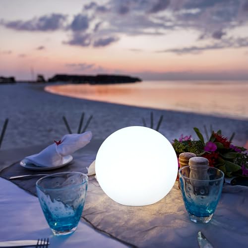 LED Globe Orb Light, 6-in LED Light Ball for Kid, 16 Dimmable Colors & 4 Modes Light Up Ball Mood Lamp w/Remote, Rechargea...