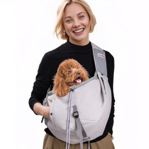 Dog Carrier Sling,Dog Carriers for Small Dogs & Cats Up to 20lbs,Puppy Carrying Backpack Pet Purse with Pockets,Adjustable...