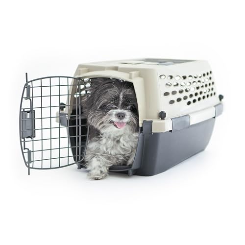 Petmate Vari Dog Kennel Portable Airline-Friendly Carriers & Crates for Small Dogs and Puppies, Durable Plastic, Pet Carri...
