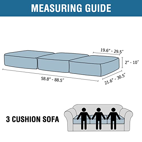 H.VERSAILTEX Velvet Stretch Couch Cushion Cover Plush Cushion Slipcover for Chair Loveseat Sofa Cushion Furniture Protecto...