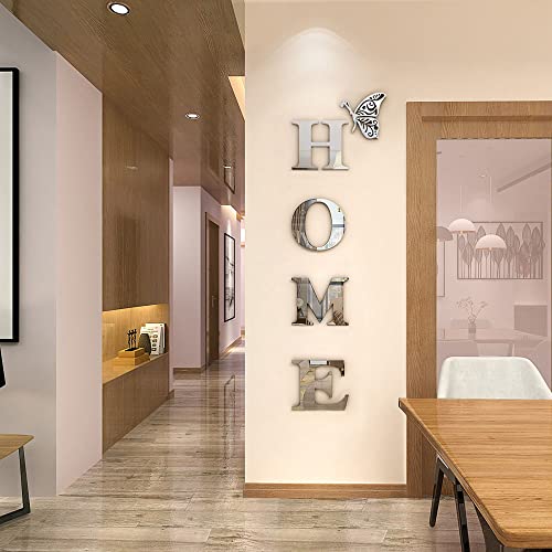 Doeean Home Wall Decor Letter Signs Acrylic Mirror Wall Stickers Decorations for Living Room Bedroom Home Decor Wall Decal...