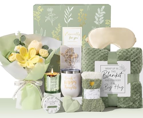 Mothers Day Birthday Gifts for Women Self Care Package Get Well Soon Gift Baskets, Thinking of You Sympathy Spa Gift Set ...