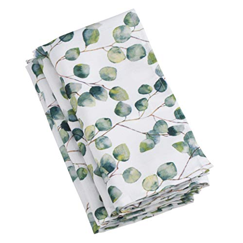 SARO LIFESTYLE Eucalyptus Leaf Table Napkin (Set of 12), Eucalyptus, 20"