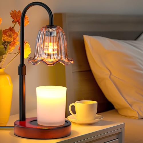 GOIUEDBZ Candle Warmer Lamp Electric: Timer Dimmer Candles Warming Jar Light - Height Adjustable Dimmable Warmers Lamps - ...
