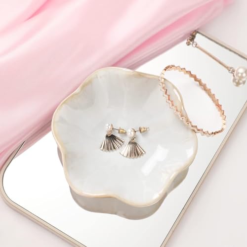 Binoster Ceramic Jewelry Dish, Leaf Jewelry Tray, Key Tray, Jewelry Holder, Small Ring Dish Holder, Jewelry Plate, Trinket...