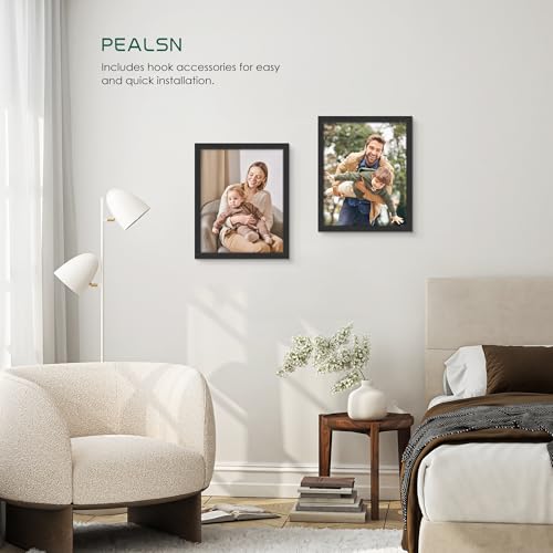 PEALSN 8x10 Picture Frame Set of 6, Black Picture Frames with HD Plexiglass,Wall Gallery Photo Frames for Wall Mounting or...