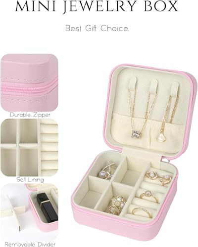 SLOZO Travel Jewelry Case, Travel Jewelry Box, Mini Jewelry Travel Case, Jewelry Organizer Case, Portable Small Jewelry Or...