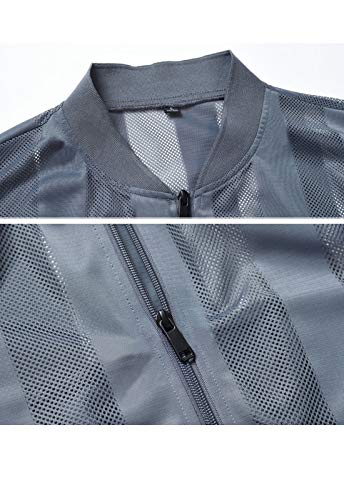 Flygo Men's Summer Casual Lightweight Breathable Mesh Cycling Travel Zip Vest