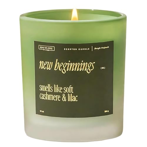 Benevolence LA New Beginnings Scented Candles | 10 oz, 40-50 Hour Burn, New Home Candle | House Warming Gifts for Women, F...