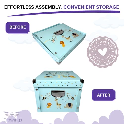 GroWings Baby Keepsake Box - Large Memory Storage for Newborns, Suitable for Boys and Girls, Strong, Durable, and Collapsi...