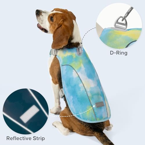 KYEESE Dog Cooling Vest, Breathable Mesh Dog Cooling Shirt for Small Dogs with D-Ring, Sun Protection Reflective Dogs Cool...