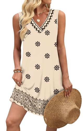 WIHOLL Summer Dresses for Women Beach Vacation Clothes Sundress Dress Hawaiian Boho Dresses Fashion Travel Cruise Outfits