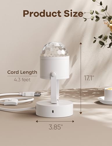 Joyzy Plug in Dynamic Ocean Wave Table Lamp Water Ripple Night Light Projector for Room Christmas Party Decoration Lightin...