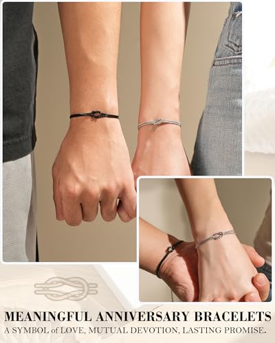 Tarsus Matching Couples Bracelets Love Knot Relationship Jewelry Christmas Birthday Anniversary Valentines Couples Gifts f...