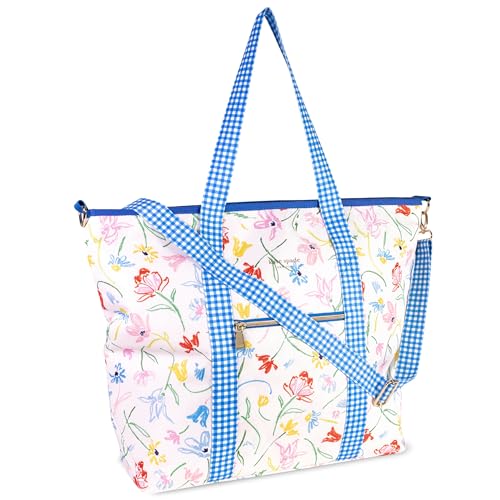 kate spade new york Large Capacity Insulated Cooler Tote Bag, Soft Sided Portable Beach Cooler with Shoulder Strap (Joyful...