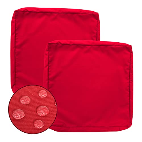 GUEGLSA Waterproof Outdoor Cushion Covers 22x22x4, Patio Replacement Cushion Slipcovers, Chair Cushion Slip Cover, Set of ...