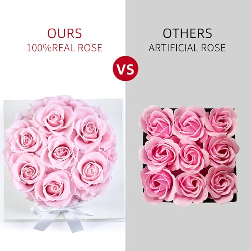 Graclect Flowers for Delivery Prime - Preserved Roses in a Box - Forever Flowers, Immortal Roses, Eternal Rose Birthday Gi...