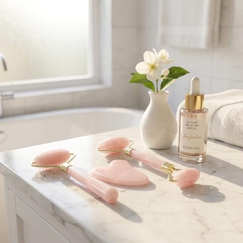 3PCS Roller for Face and Gua Sha Facial Tool Set, Ice Face Roller Reduces Puffiness Relieves Migraines Skin Care Tools, Se...