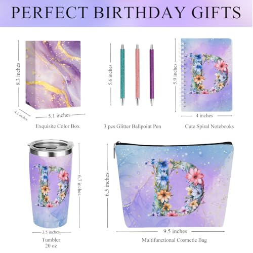 Personalized Gifts Monogrammed Birthday Gifts for Women, Boss Teacher Appreciation Christmas Initial 20 oz Tumbler, Makeup...