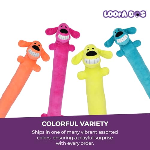Multipet Original Loofa Dog Plush Toy - Squeaky Toy for All Dogs - Extra Soft Plush - Stuffed Animal Dog Toys for Playing...